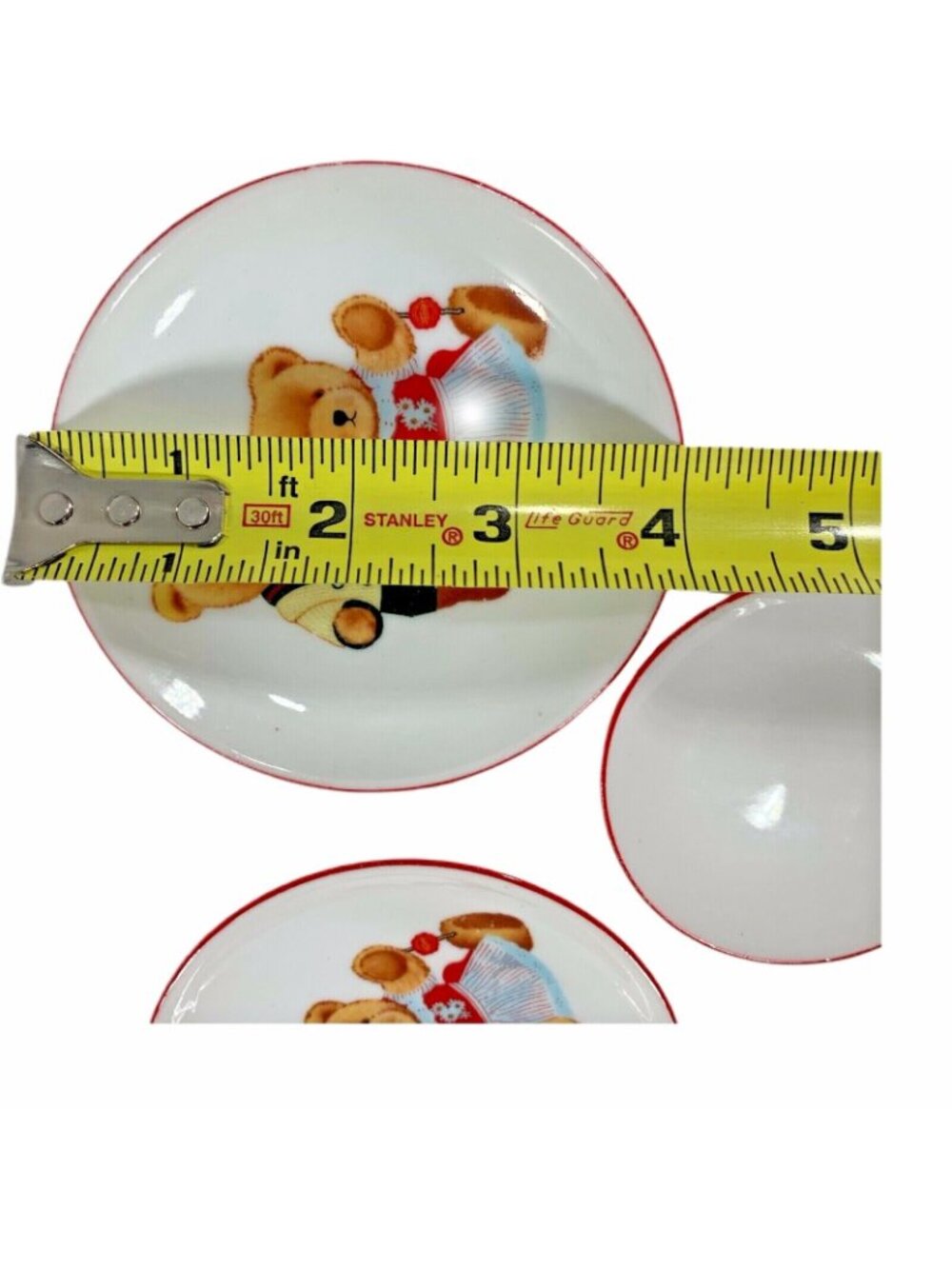 Reutter Porzellan Germany Teddy Bear Mini Dish Plate Set of 3 Trinket Tray - Picture 3 of 8